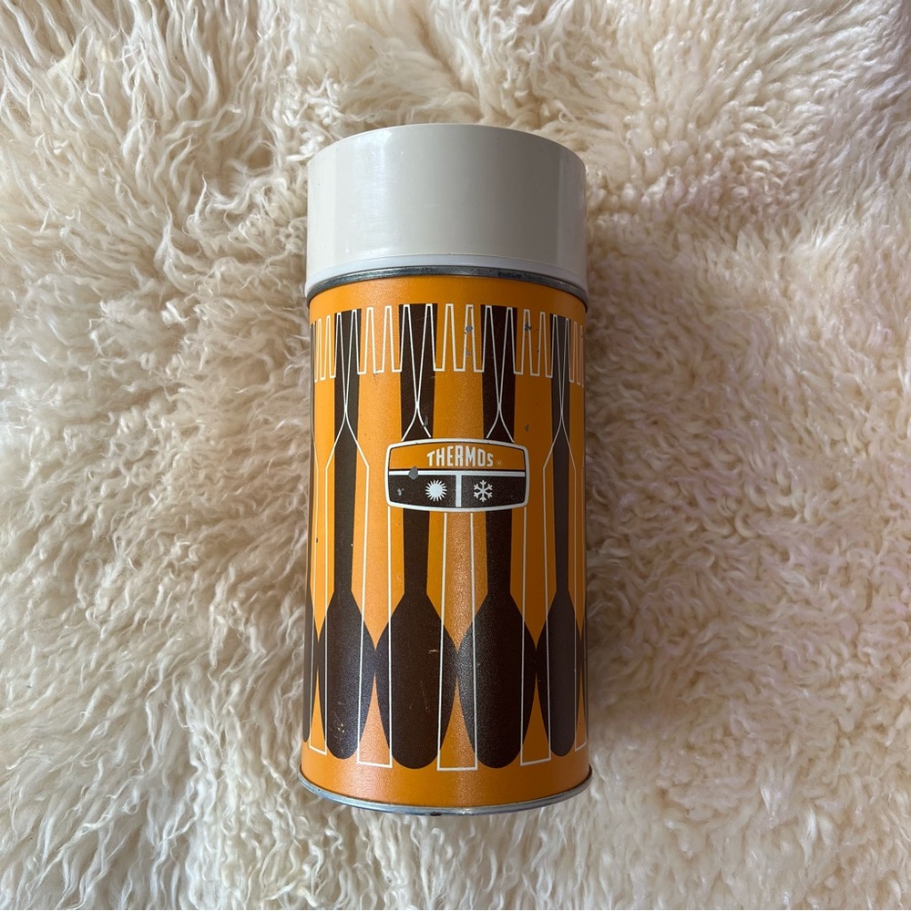 ViNtAgE Thermos 1971 Pint Brown Orange